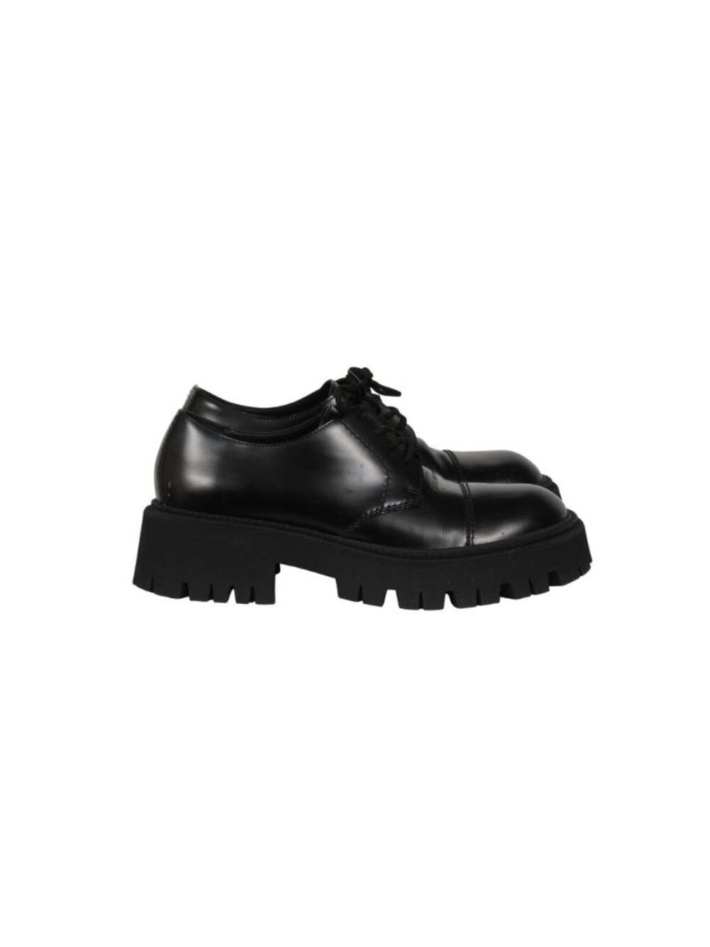 Balenciaga Mens Tractor Derbys US 10 EU 43 Black Leather Cunky Lace Ups - Picture 8 of 13